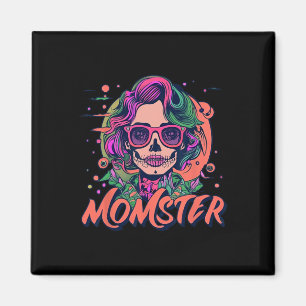 Momster Monster Mum Halloween Skeleton Spooky Mum Magnet