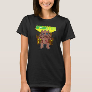 Momster Monster Mum Scary Halloween Mummy Creepy C T-Shirt