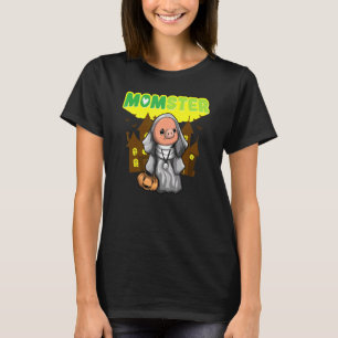 Momster Monster Mum Scary Halloween Mummy Creepy C T-Shirt