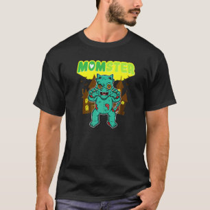 Momster Monster Mum Scary Halloween Mummy Creepy C T-Shirt