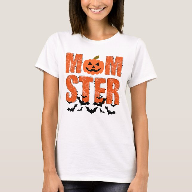 Momster Mum Funny Halloween T-Shirt (Front)