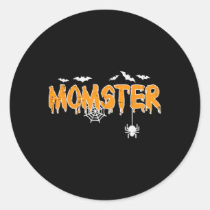 Momster Mum Mummy Matching Family Halloween Costum Classic Round Sticker