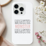 Momster Pink Halloween Cute And Spooky iPhone 15 Pro Case<br><div class="desc">Protect your iPhone 15 Pro in spooky style with our "Momster" Pink Halloween Case! Designed for Halloween-loving moms, this case features the playful "Momster" design in bold, spooky lettering on a sleek pink background. Offering both style and protection, this durable case guards your phone against scratches, drops, and daily wear...</div>