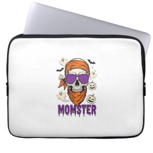 Momster skull Funny Halloween Mum Laptop Sleeve