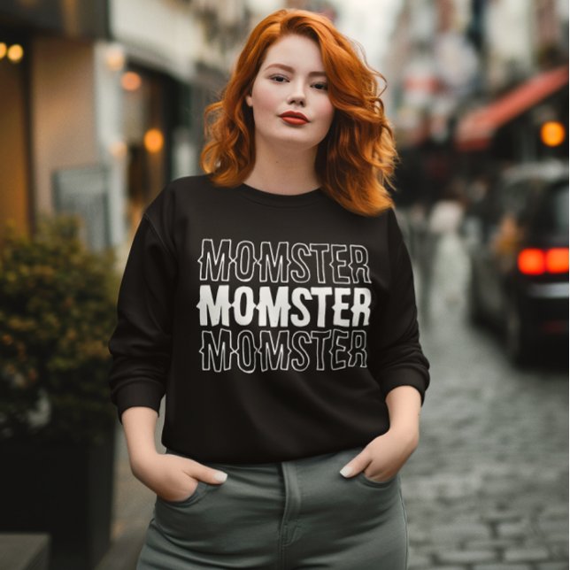 Momster sweatshirt, Halloween shirt, Spooky season Sweatshirt (Momster sweatshirt, Halloween shirt, Autumn vibes, Fall vibes, Ghost mom shirt, Halloween mom gift)
