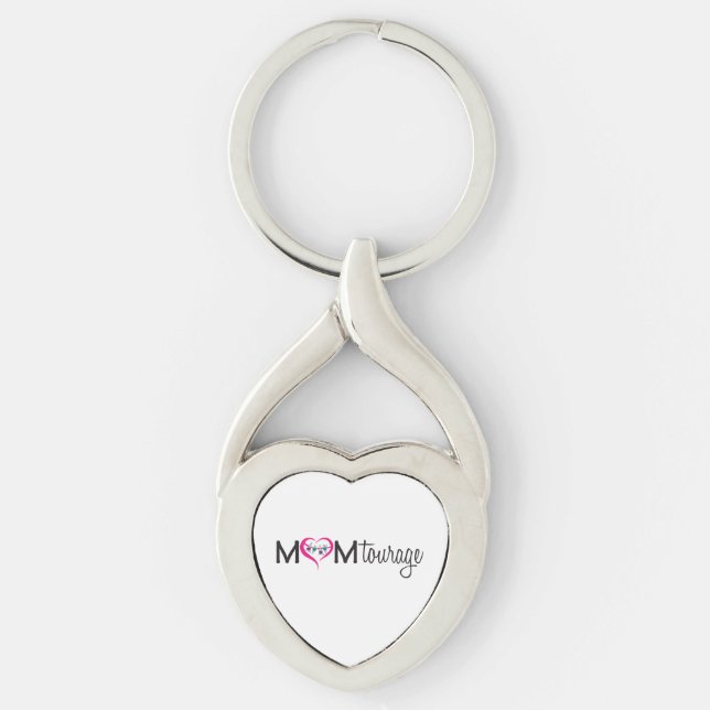 Momtourage Heart Keychain (Front)