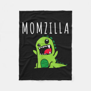 Momzilla funny mom dinosaur mothers day cheeky fro fleece blanket