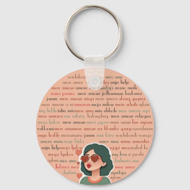 Mon Amour Key Ring (Front)