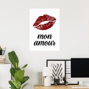 Mon amour lips  poster