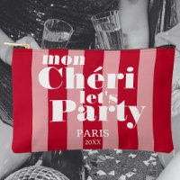 Mon Cherie Let's Party Cherry Red Bold Stripe