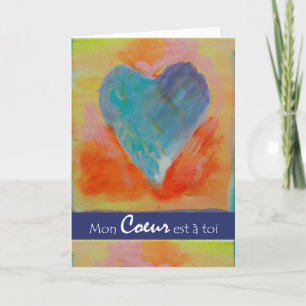 Mon Coeur est a toi, My Heart is Yours, Romance Holiday Card