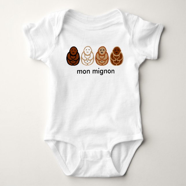 Mon mignon baby bodysuit (Front)