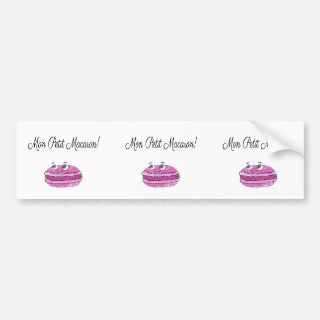 Mon Petit Macaron Bumper Sticker (Front)