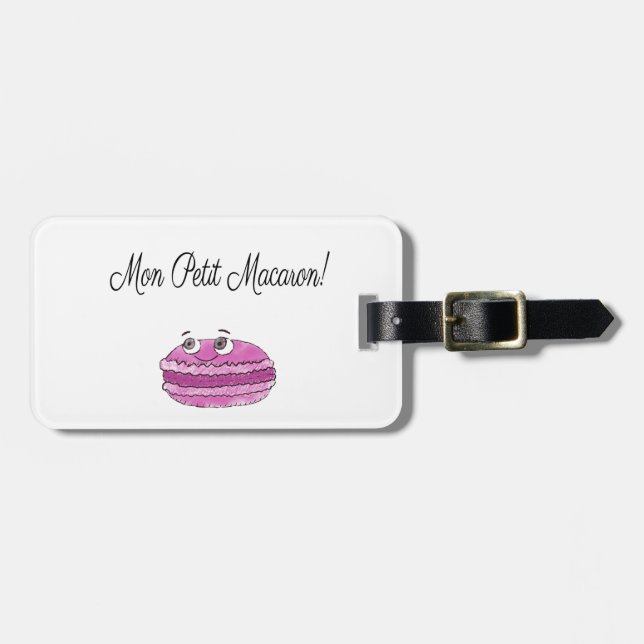 Mon Petit Macaron Luggage Tag (Front Horizontal)