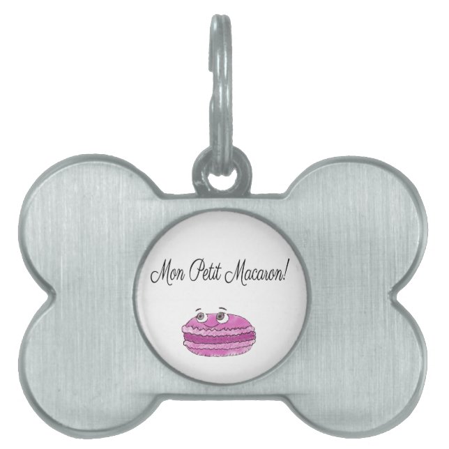 Mon Petit Macaron Pet Name Tag (Front)