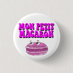 Mon Petit Macaron Retro Groovy Text 3 Cm Round Badge