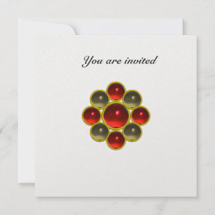 MON ruby agate white ice Invitation