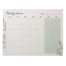 Mon-Sun Minimal Beige Monthly planner, custom text