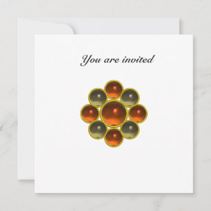 MON topaz agate white orange Invitation