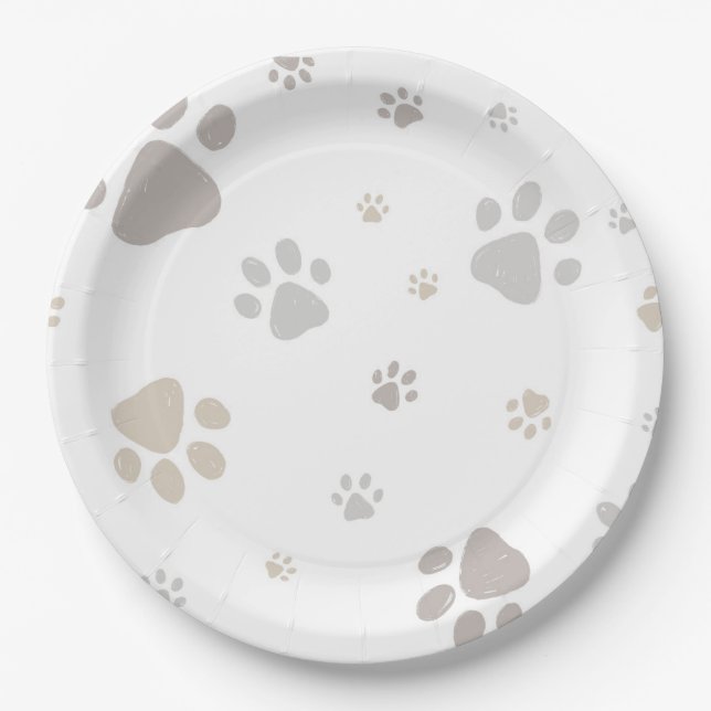Mon Toutou French Dog Birthday Party Napkins Paper Plate (Front)