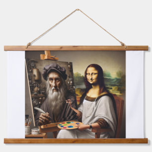 Mona Does da Vinci Hanging Tapestry