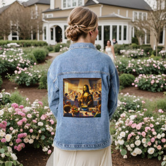 Mona is cooking for childrens denim jacket