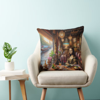 Mona is in a Thai restaurant Cushion