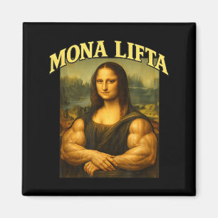 Mona lifta funny mona lisa lifting workout gen z magnet