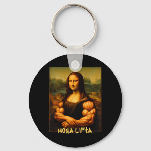 Mona Lifta Muscle Mona Lisa Bodybuilder Gym And Ar Key Ring