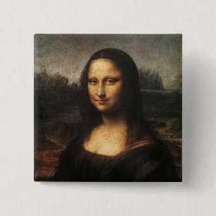 Mona Lisa 15 Cm Square Badge
