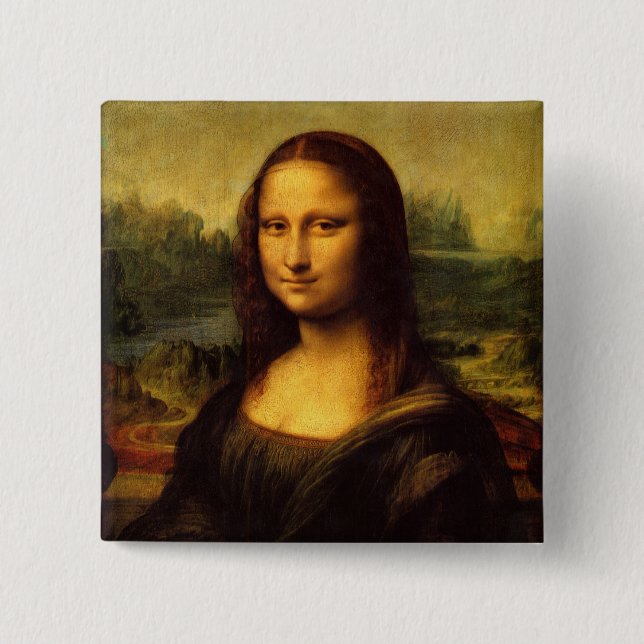Mona Lisa 15 Cm Square Badge (Front)