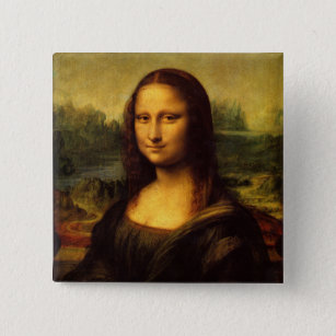Mona Lisa 15 Cm Square Badge