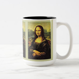 Mona LIsa (1) Two-Tone Coffee Mug