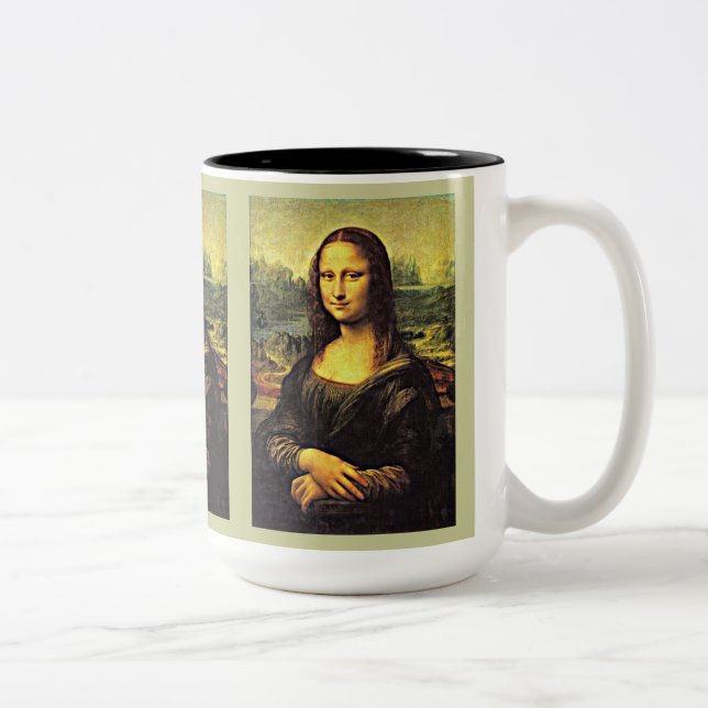 Mona LIsa (1) Two-Tone Coffee Mug (Right)