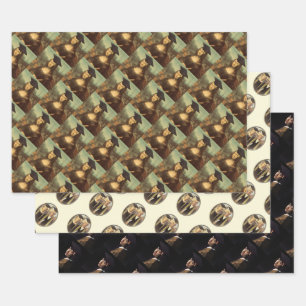Mona Lisa and Friends Graduation  Wrapping Paper Sheet