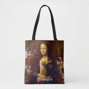 Mona Lisa and her cat                              Tote Bag