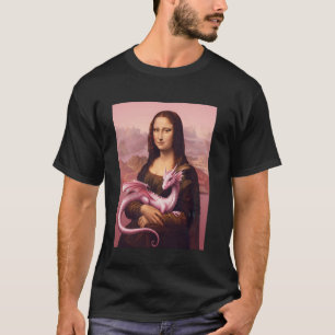 Mona Lisa and Her Pet Dragon Leonardo's Pet Portra T-Shirt