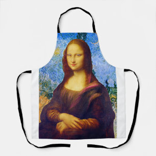 Mona Lisa and Van Gogh  Apron