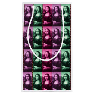 Mona Lisa Animal Print Green Pink Purple Small Gift Bag