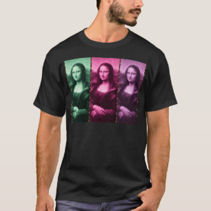 Mona Lisa Animal Print Green Pink Purple T-Shirt