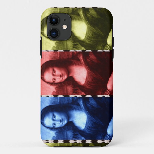 Mona Lisa Animal Print Primary Colours Case-Mate iPhone Case (Back)