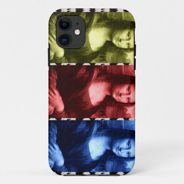 Mona Lisa Animal Print Primary Colours Case-Mate iPhone Case (Back)