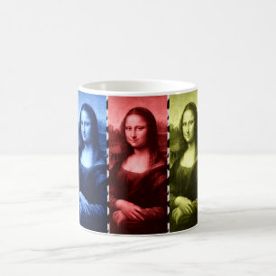 Mona Lisa Animal Print Primary Colours Coffee Mug