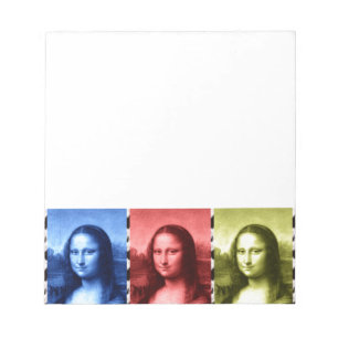 Mona Lisa Animal Print Primary Colours Notepad