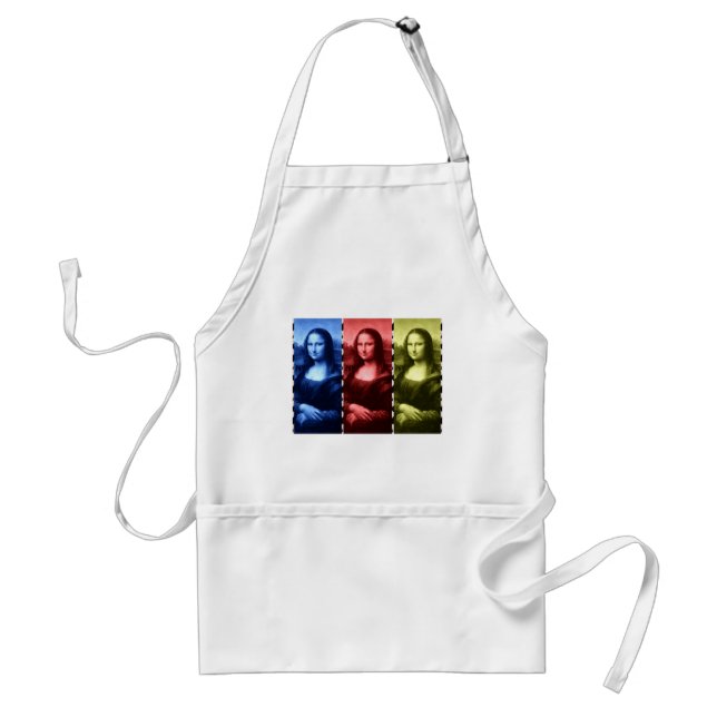 Mona Lisa Animal Print Primary Colours Standard Apron (Front)