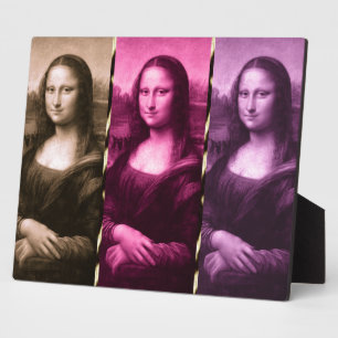 Mona Lisa Animal Print Purple Pink Chocolate Plaque