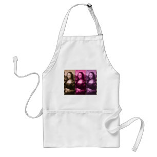 Mona Lisa Animal Print Purple Pink Chocolate Standard Apron