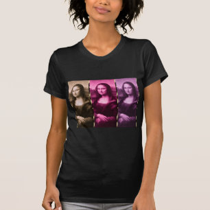 Mona Lisa Animal Print Purple Pink Chocolate T-Shirt