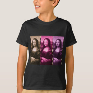 Mona Lisa Animal Print Purple Pink Chocolate T-Shirt