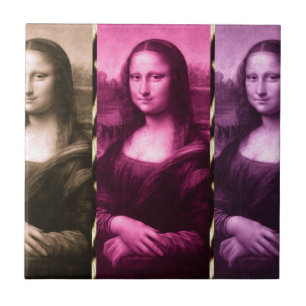 Mona Lisa Animal Print Purple Pink Chocolate Tile
